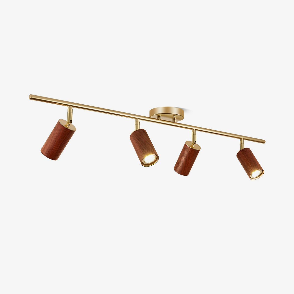 Plafonnier Digitale en bois et laiton – faubourg & fils