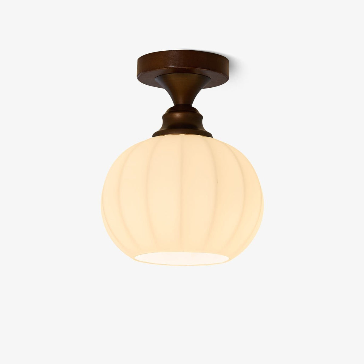 Plafonnier Vésuve en verre et métal – faubourg & fils