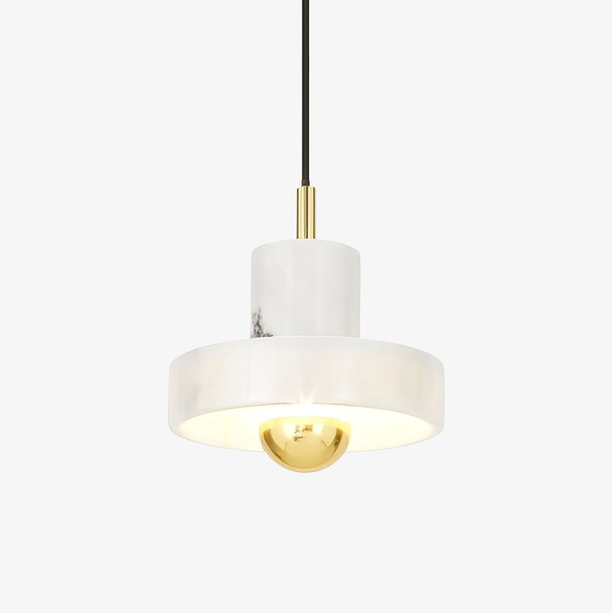 Suspension Ariane en marbre et métal – faubourg & fils