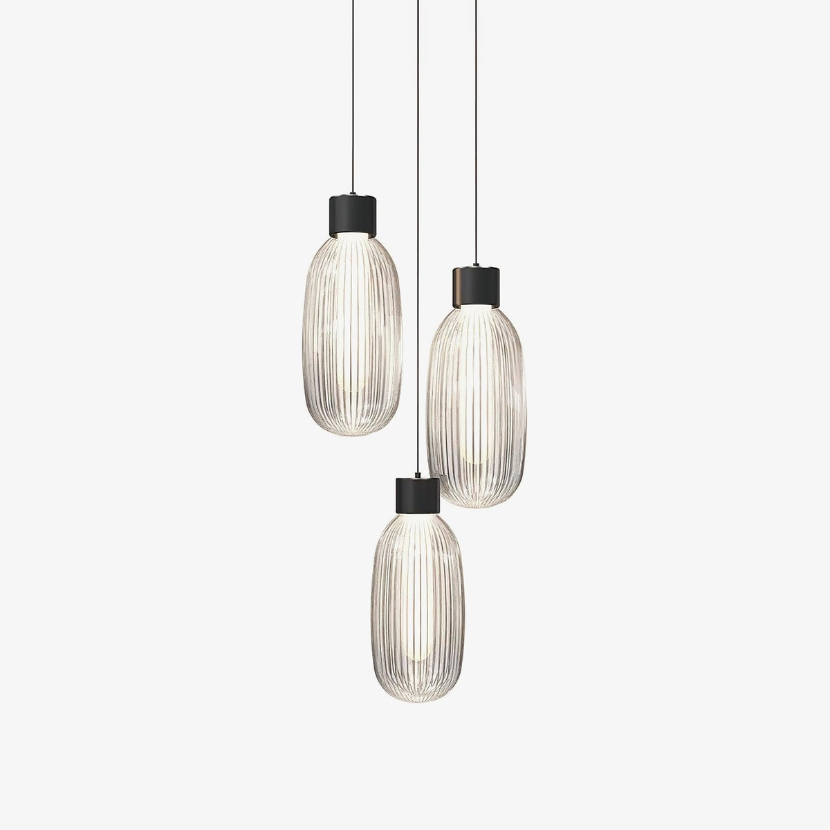 Suspension Burano en aluminium et verre – faubourg & fils