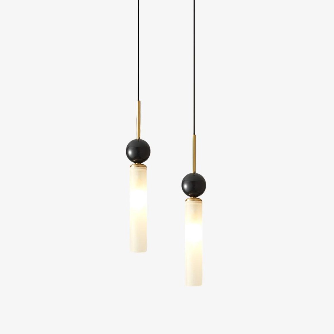 Suspension Houblon en marbre et laiton – faubourg & fils
