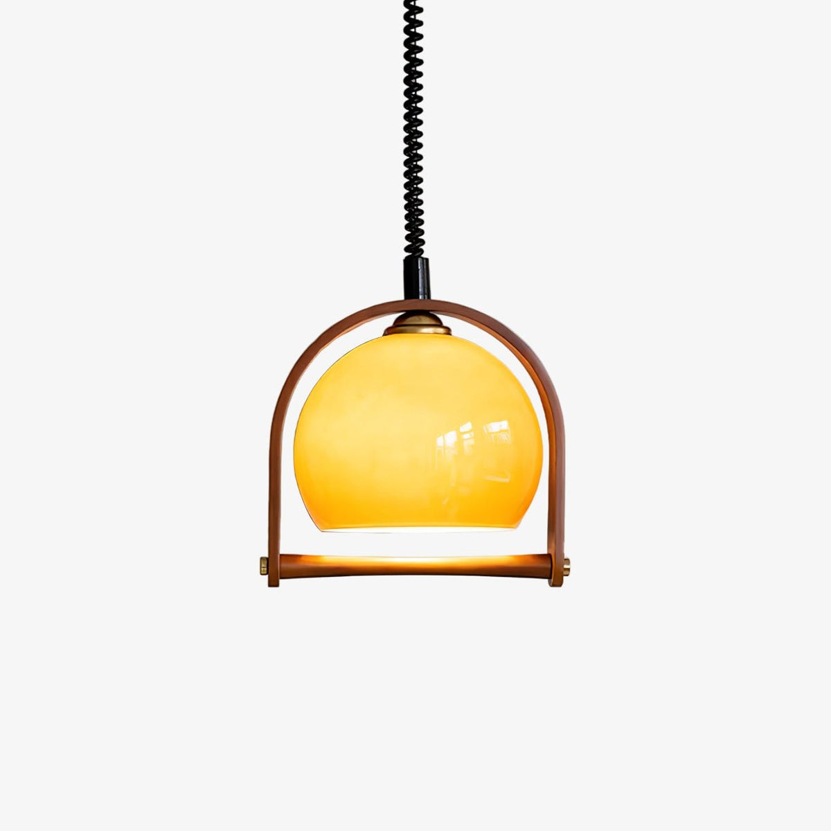 Suspension Orme en verre et bois – faubourg & fils