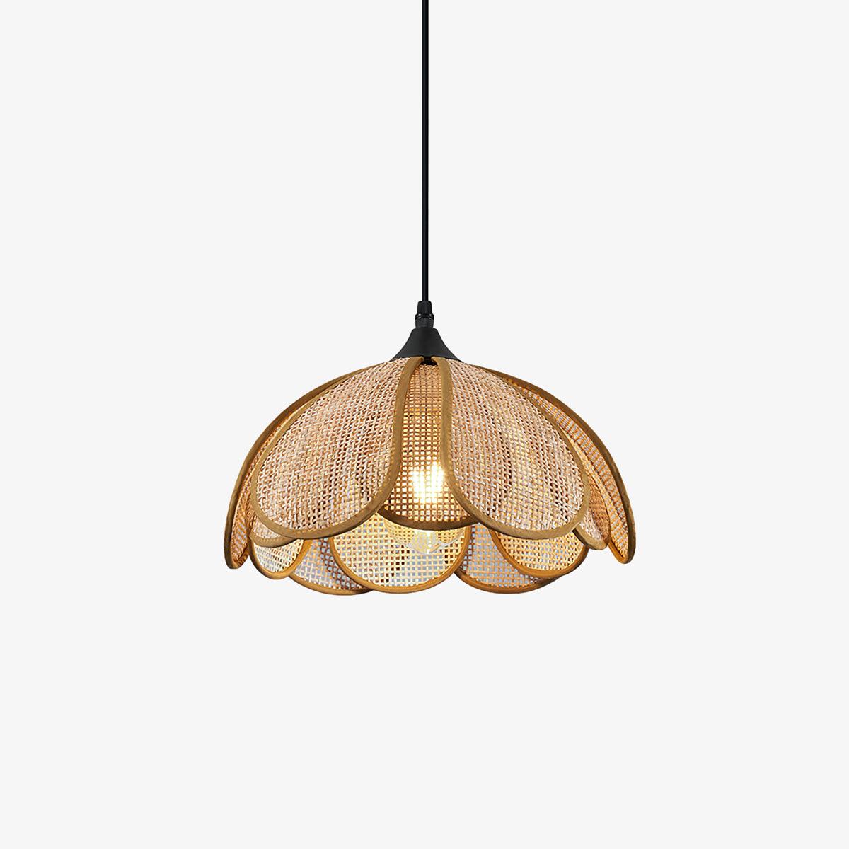 Suspension Silex en rotin et tissu – faubourg & fils