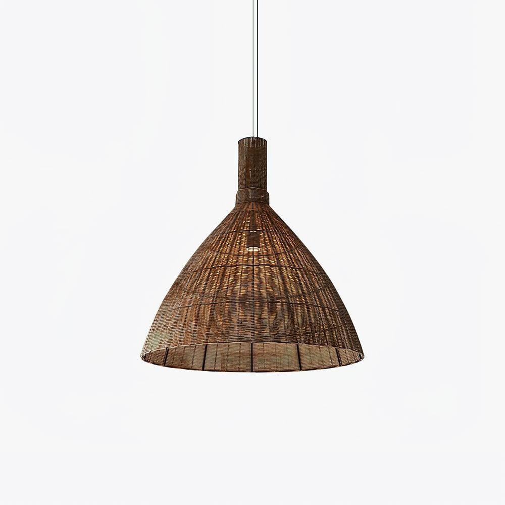 Suspension Vitrine en rotin et métal – faubourg & fils