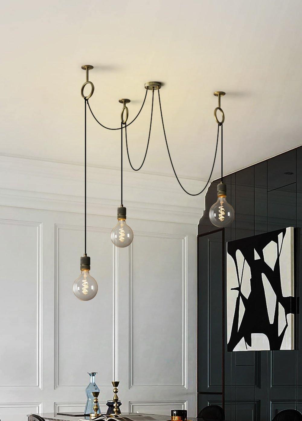 Lustre Amaryllis en métal – vue 12