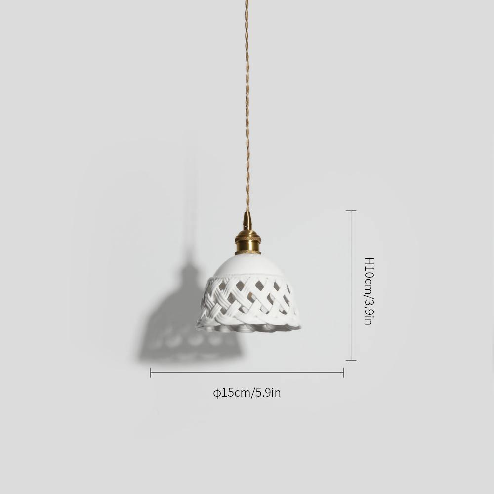 Suspension Mimosa en céramique et laiton – vue 8