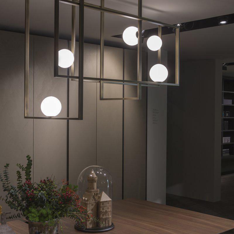 Lustre Aragon en verre et laiton – vue 28