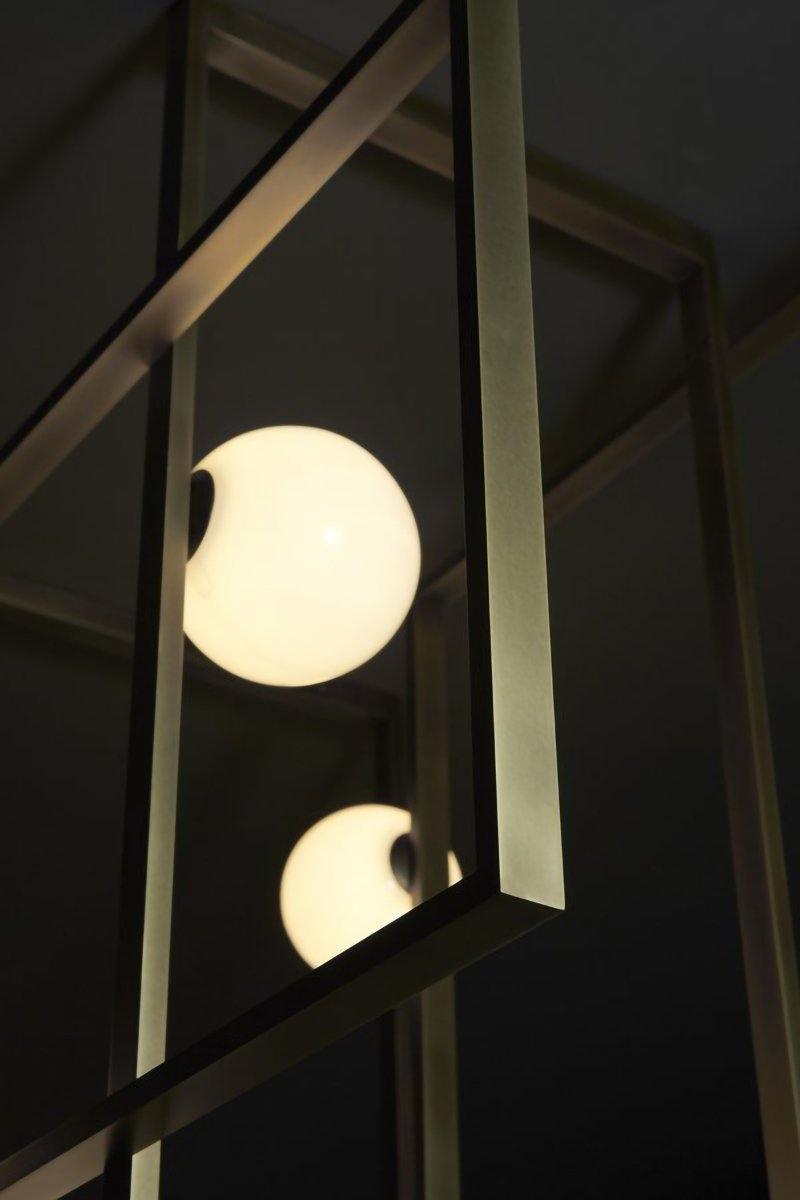 Lustre Aragon en verre et laiton – vue 12