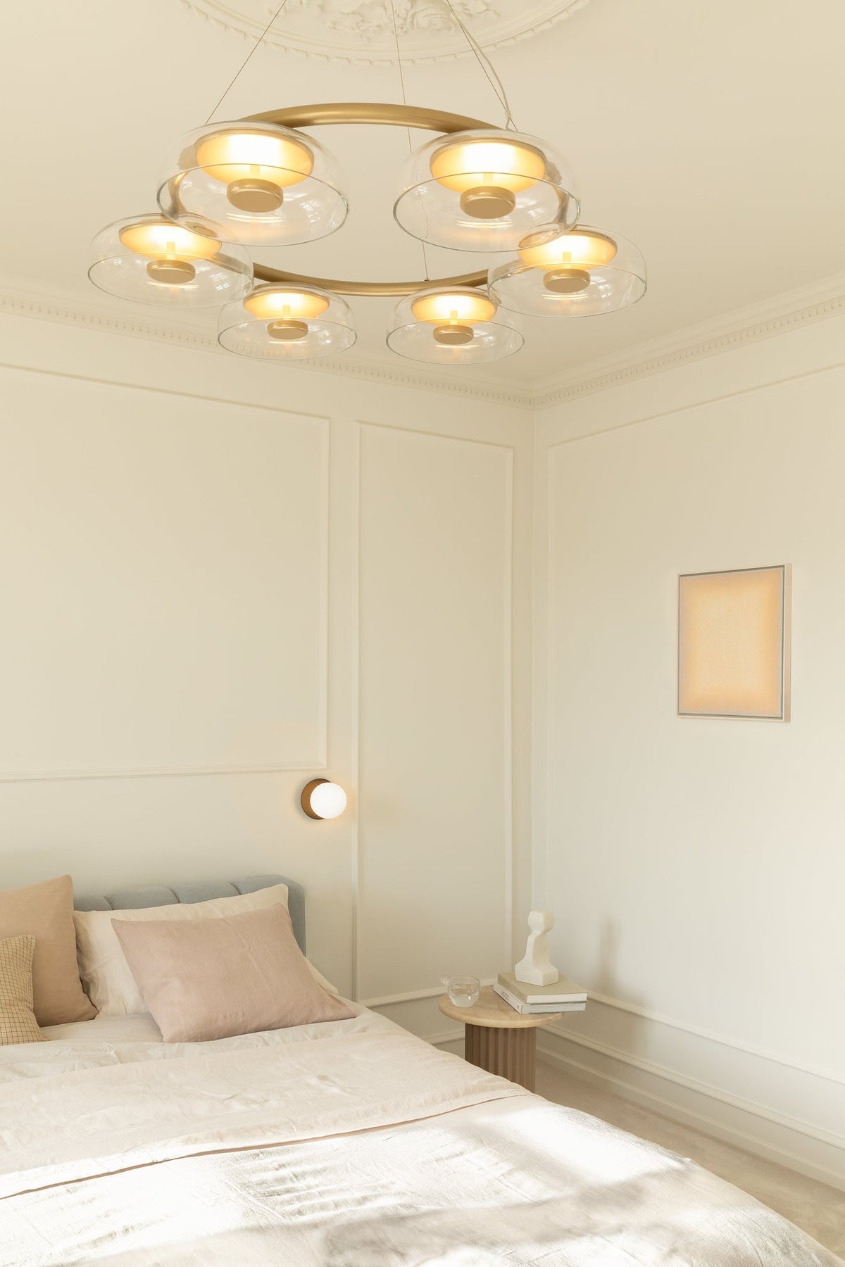 Lustre Olivier en verre et laiton – vue 10
