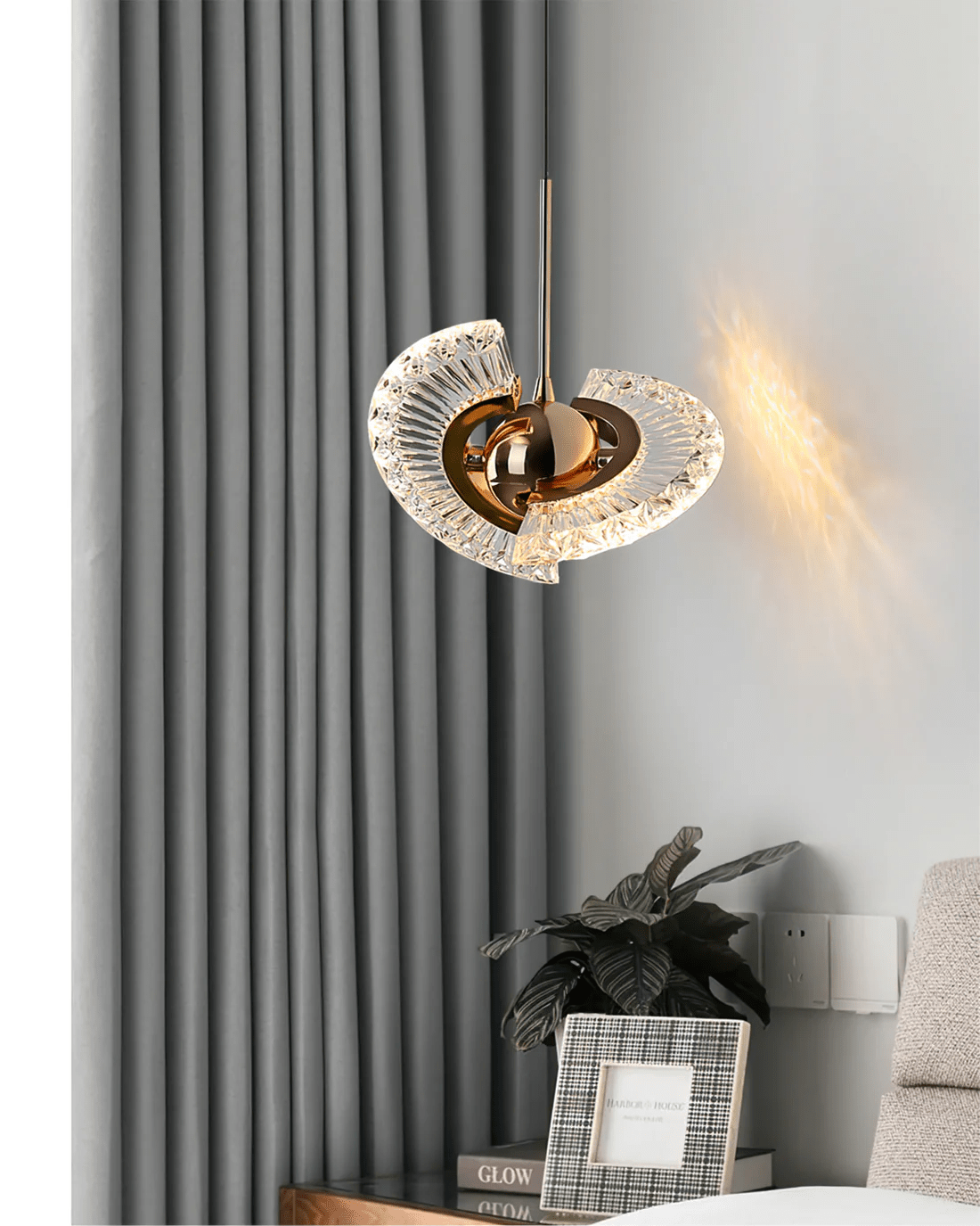 Suspension Charme en laiton – vue 9