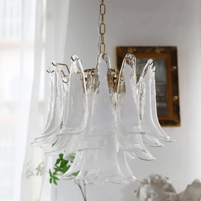 Lustre Colombe en verre et métal – vue 27