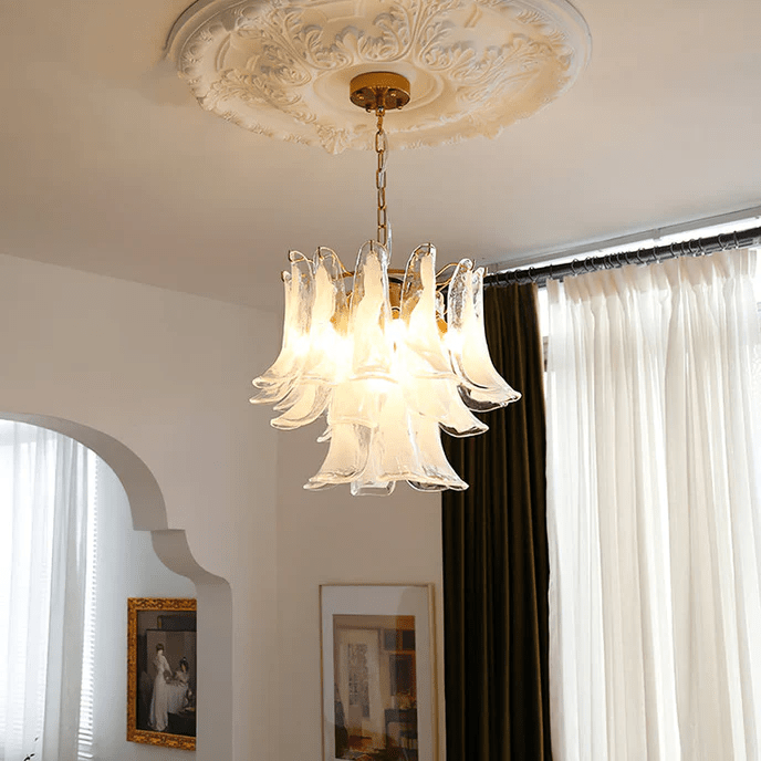 Lustre Colombe en verre et métal – vue 23