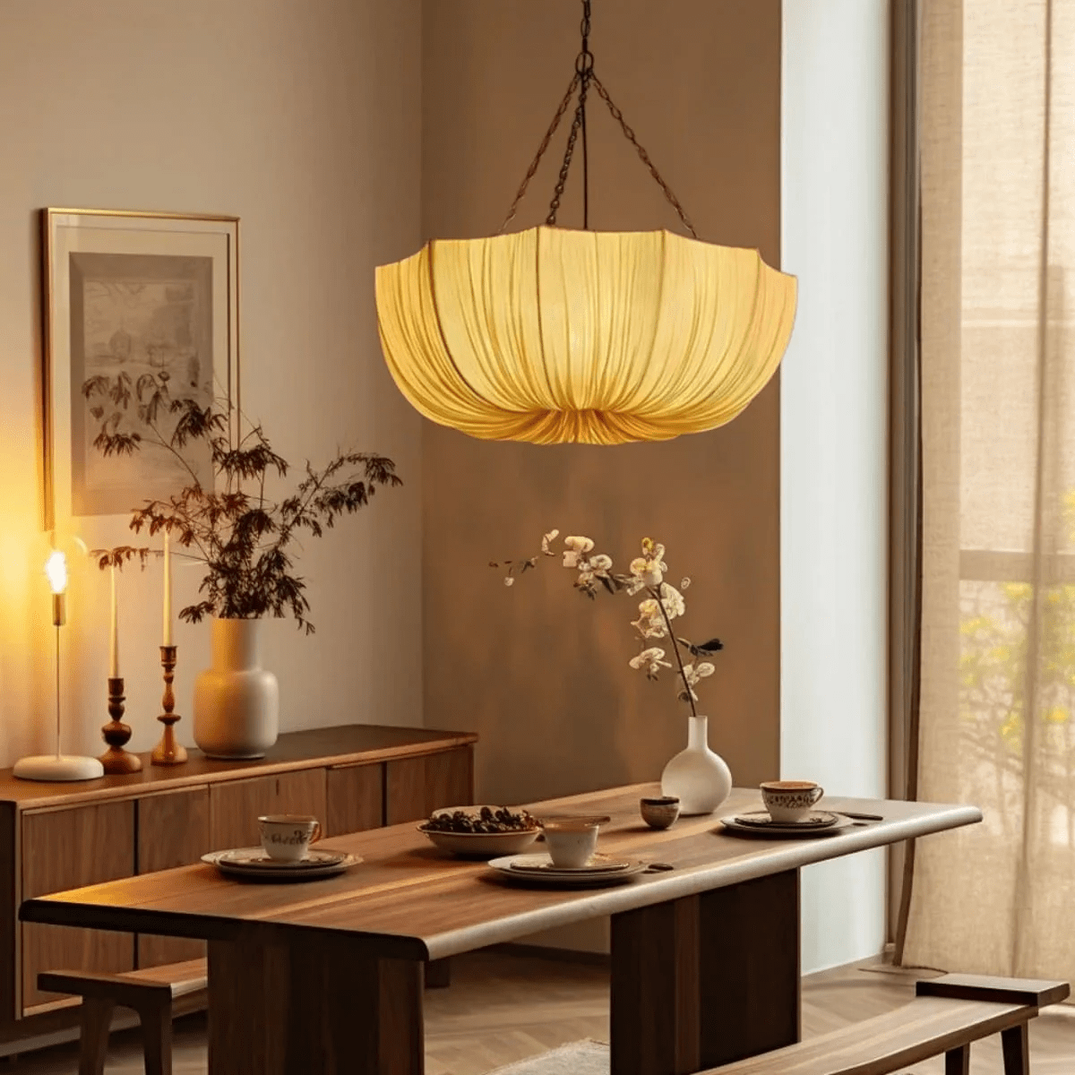 Suspension Lorgnette en tissu et métal – vue 7