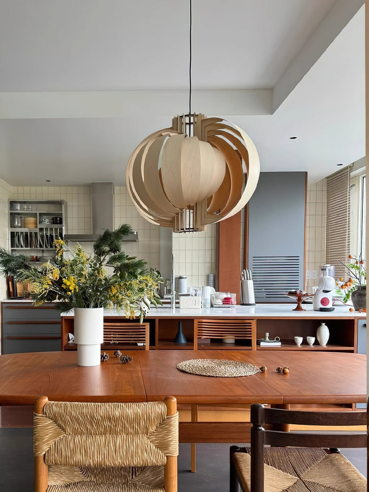Suspension Mandarine en bois et métal – vue 18