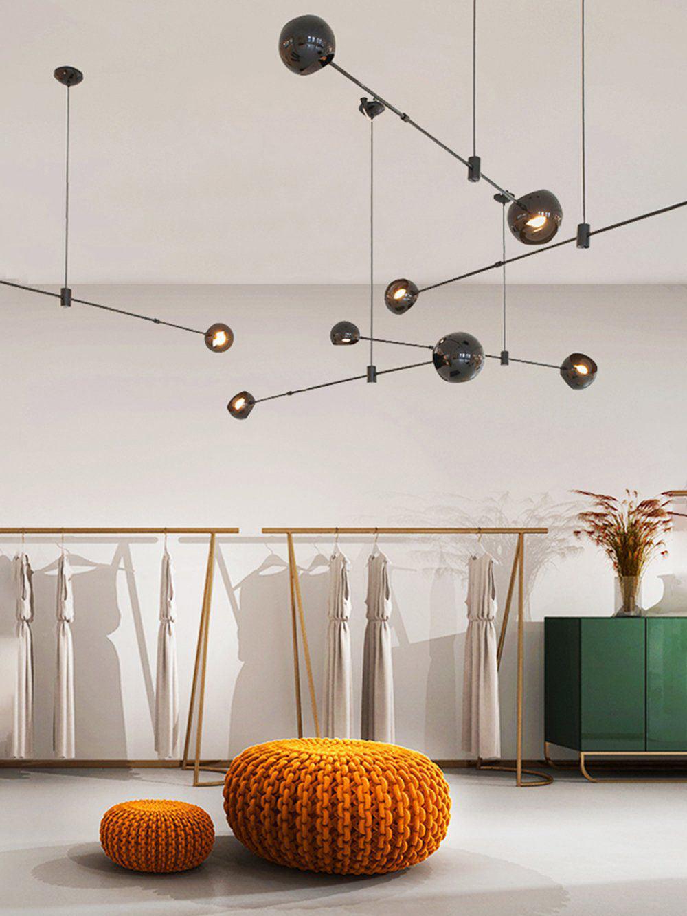 Lustre Coriandre en verre et métal – vue 6