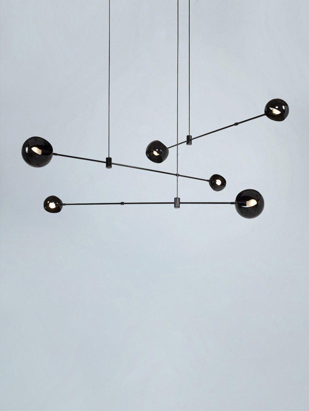 Lustre Coriandre en verre et métal – vue 11