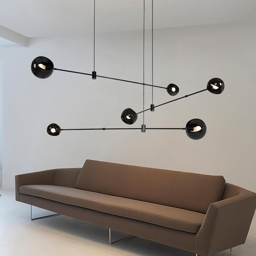 Lustre Coriandre en verre et métal – vue 4