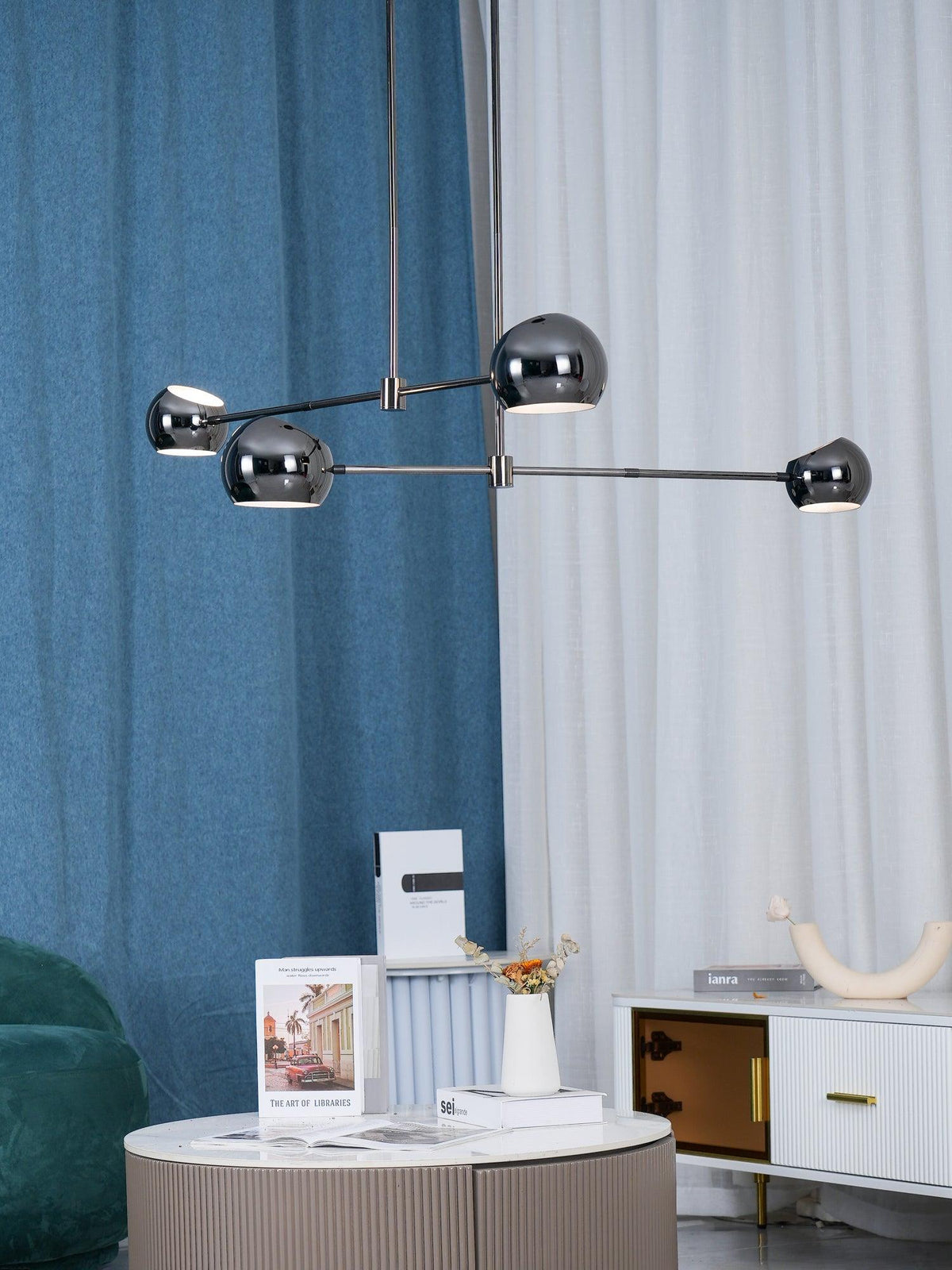 Lustre Coriandre en verre et métal – vue 21