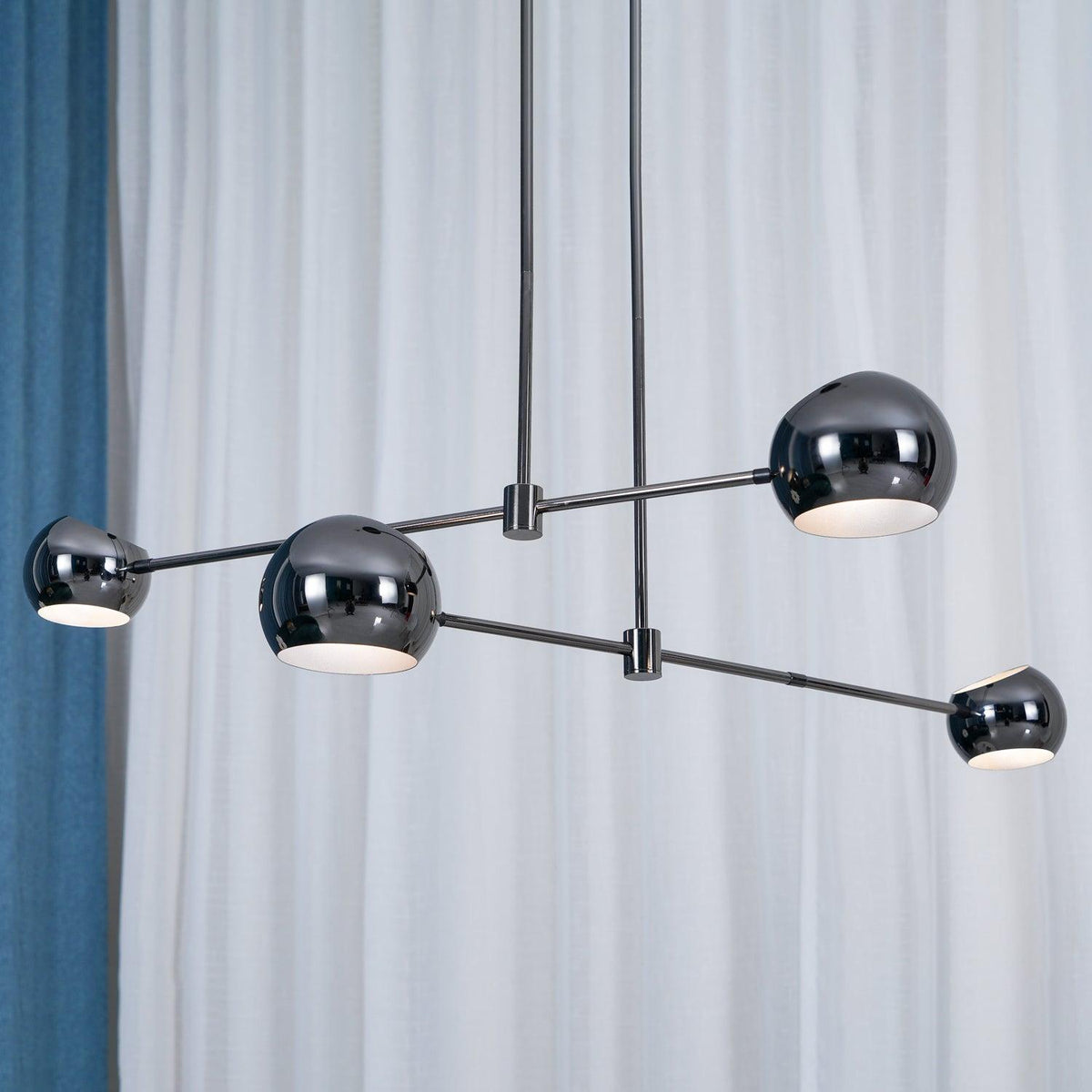 Lustre Coriandre en verre et métal – vue 30