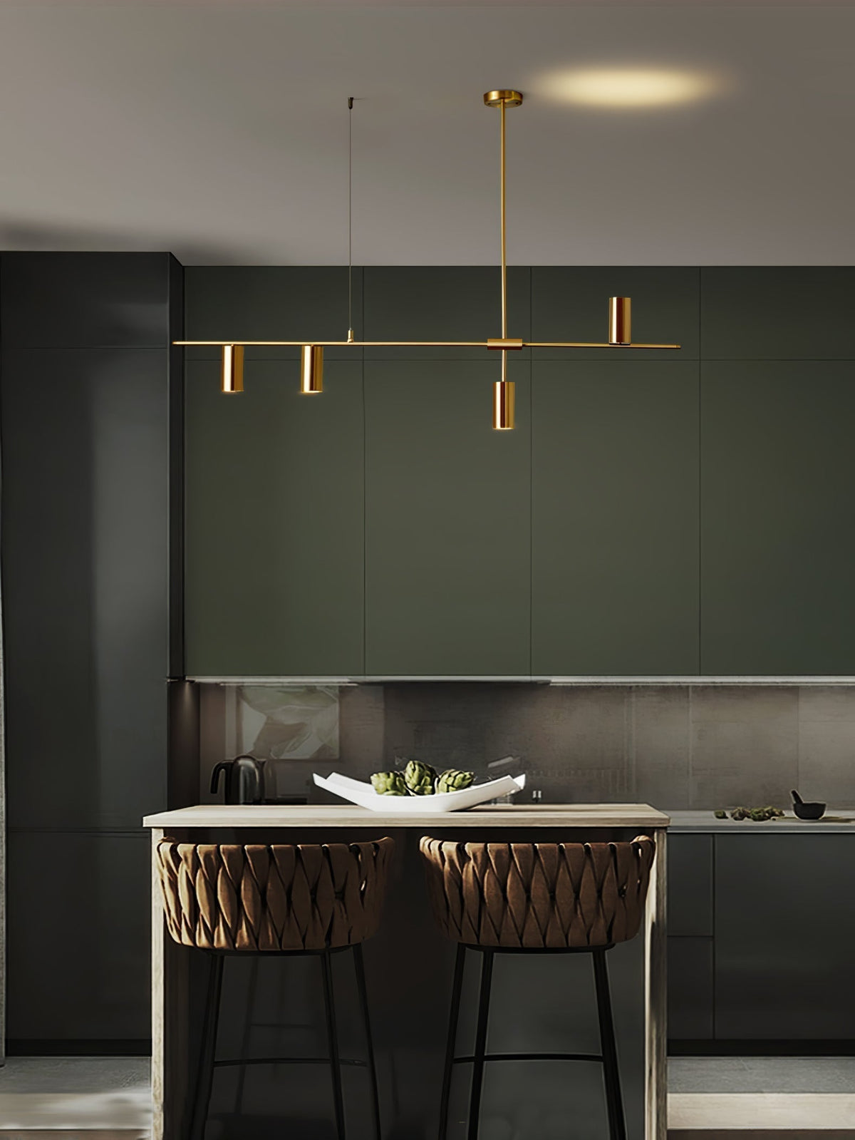 Lustre Grive en laiton – vue 12