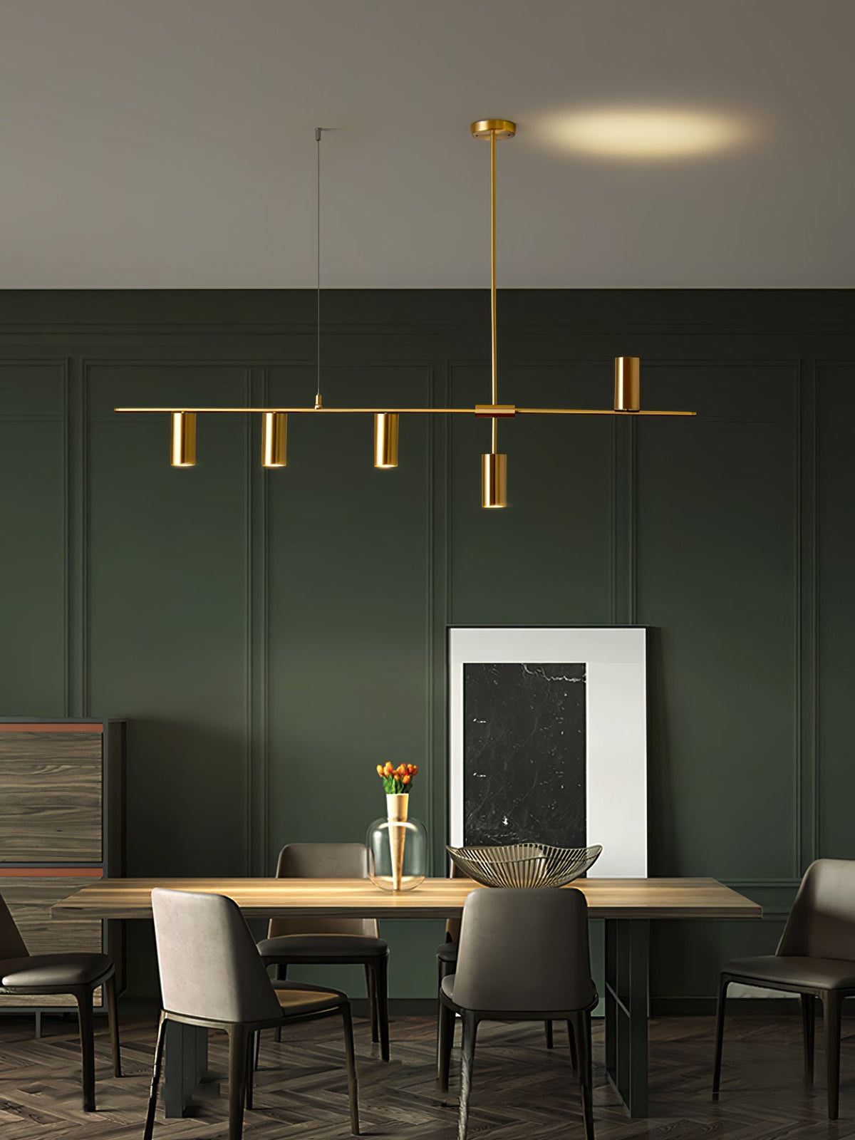 Lustre Grive en laiton – vue 11