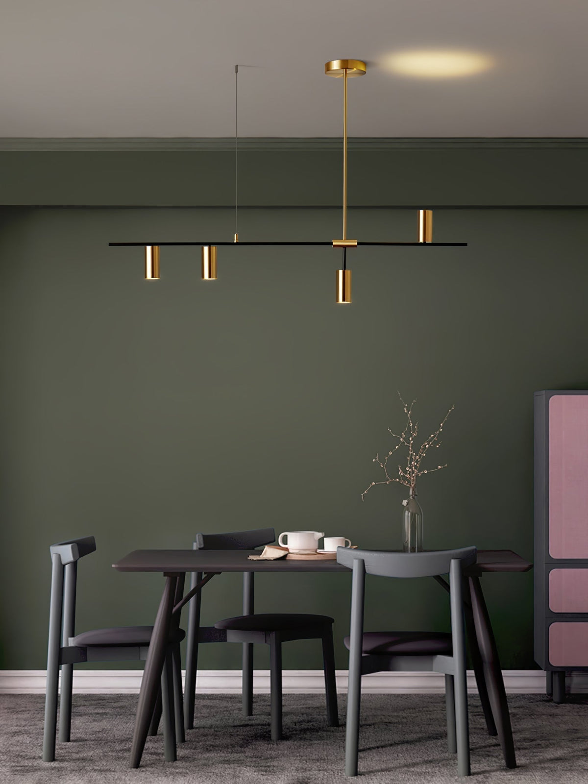 Lustre Grive en laiton – vue 15
