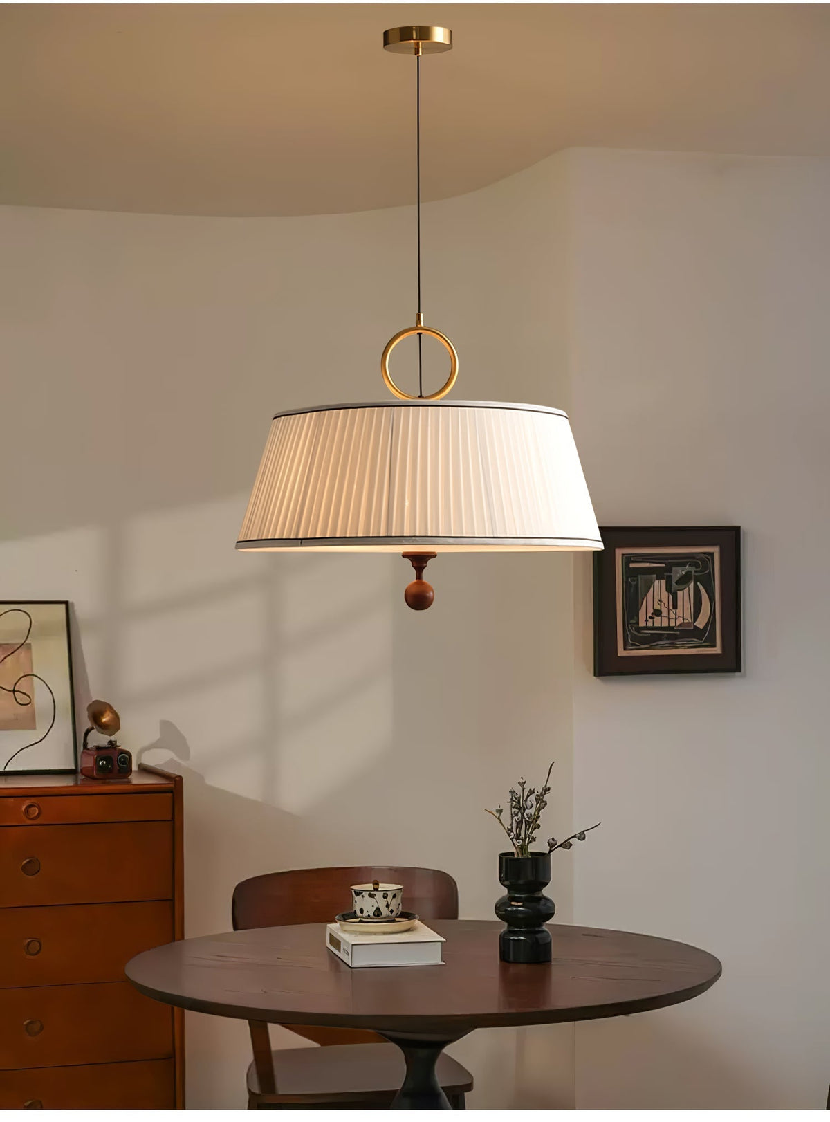 Suspension Carmin en bois et tissu – vue 12