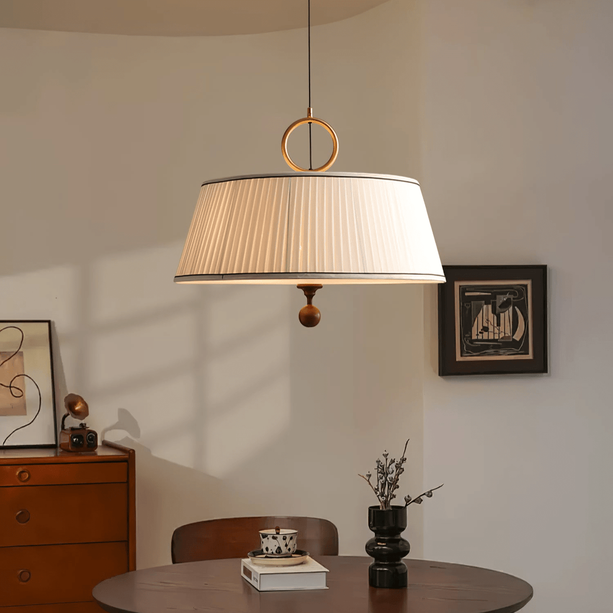 Suspension Carmin en bois et tissu – vue 15