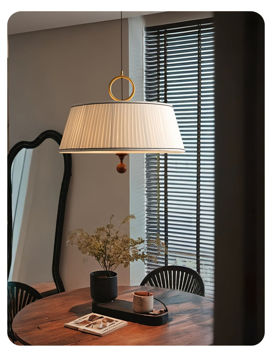 Suspension Carmin en bois et tissu – vue 5