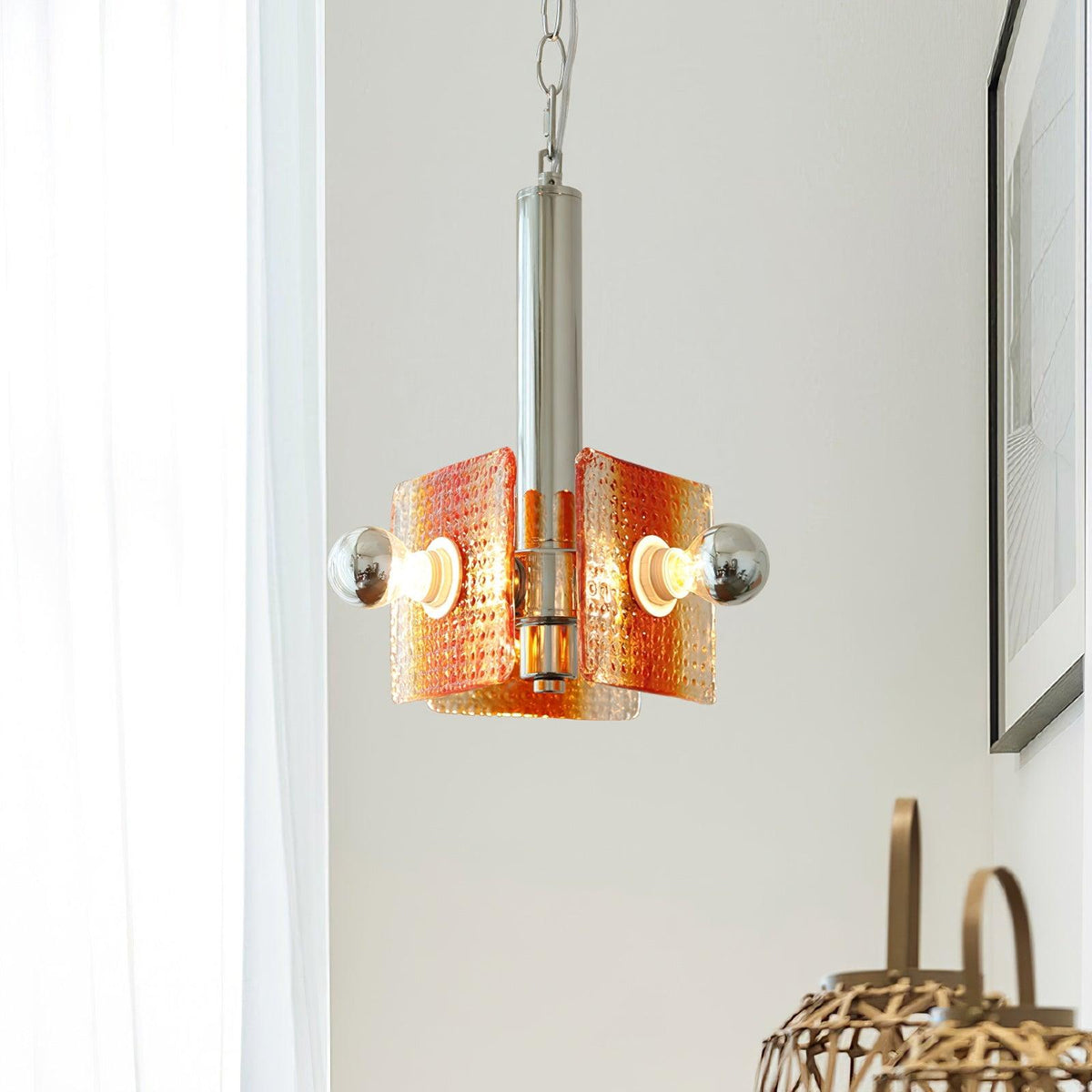 Suspension Clémence en verre et fer – vue 8