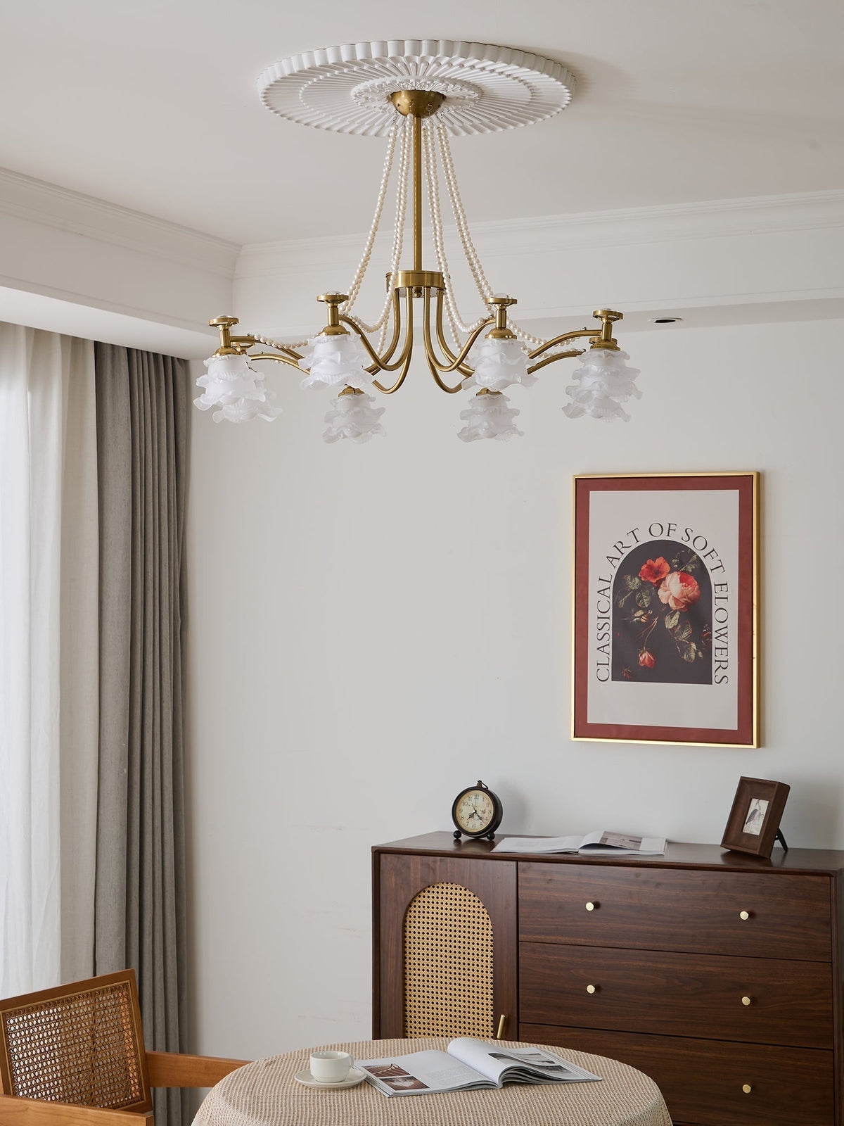 Lustre Éphémère en verre et métal – vue 11