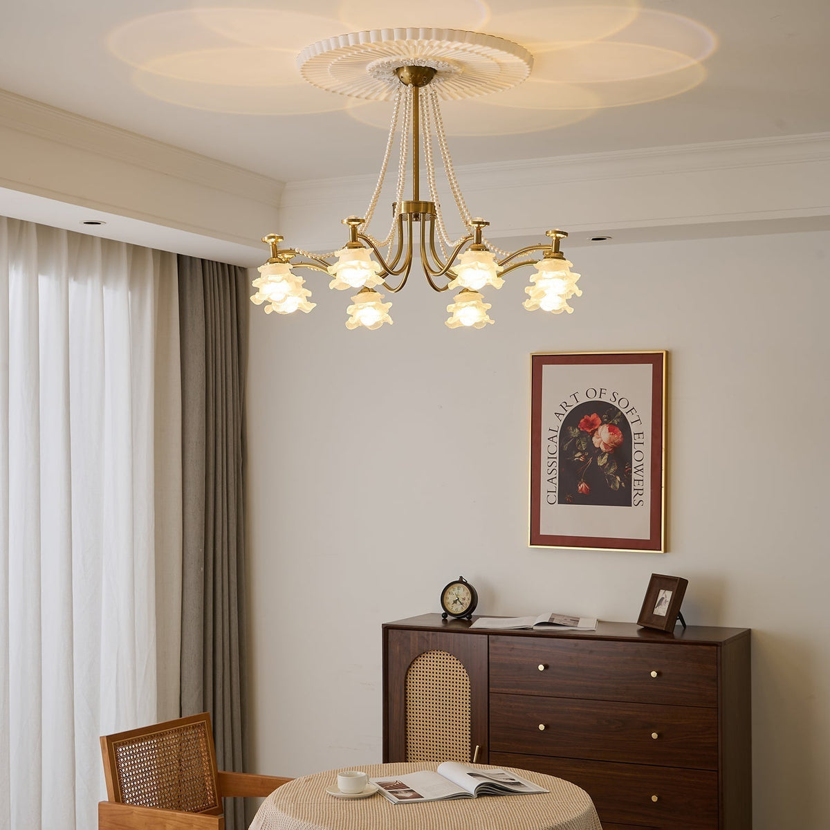 Lustre Éphémère en verre et métal – vue 14