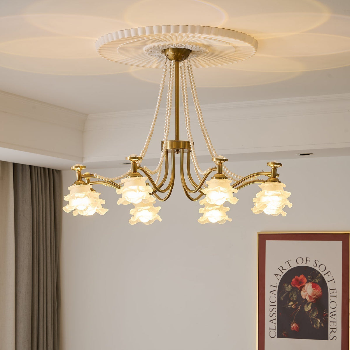 Lustre Éphémère en verre et métal – vue 4