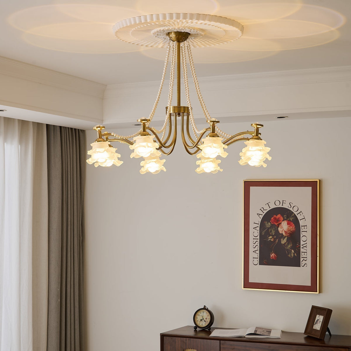 Lustre Éphémère en verre et métal – vue 29