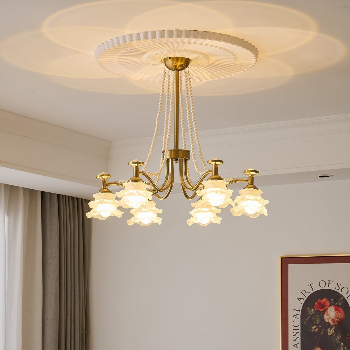 Lustre Éphémère en verre et métal – vue 26