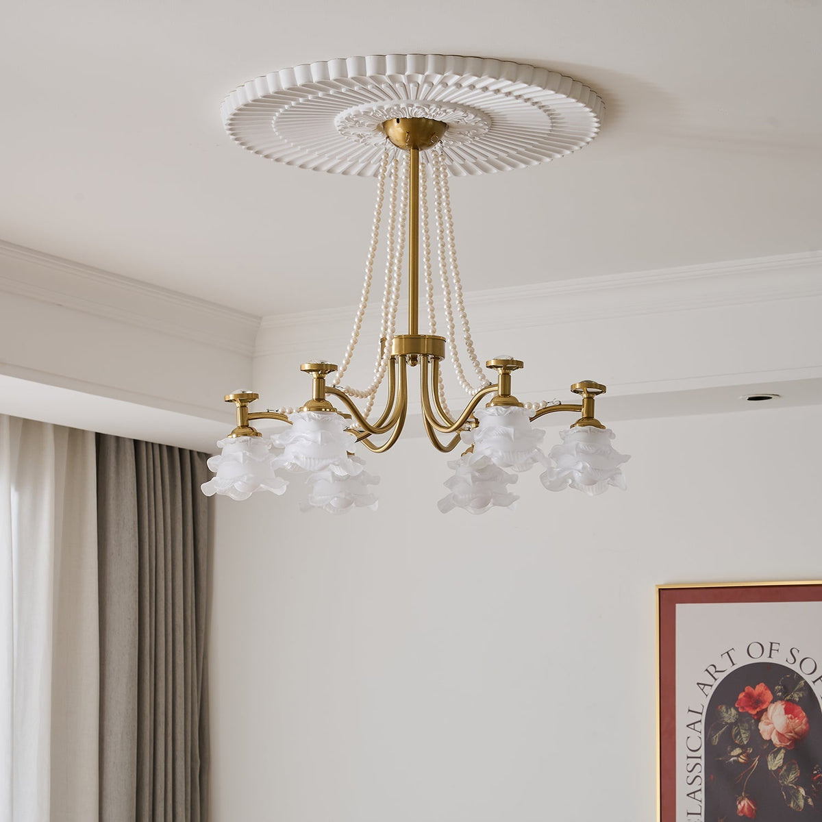 Lustre Éphémère en verre et métal – vue 16