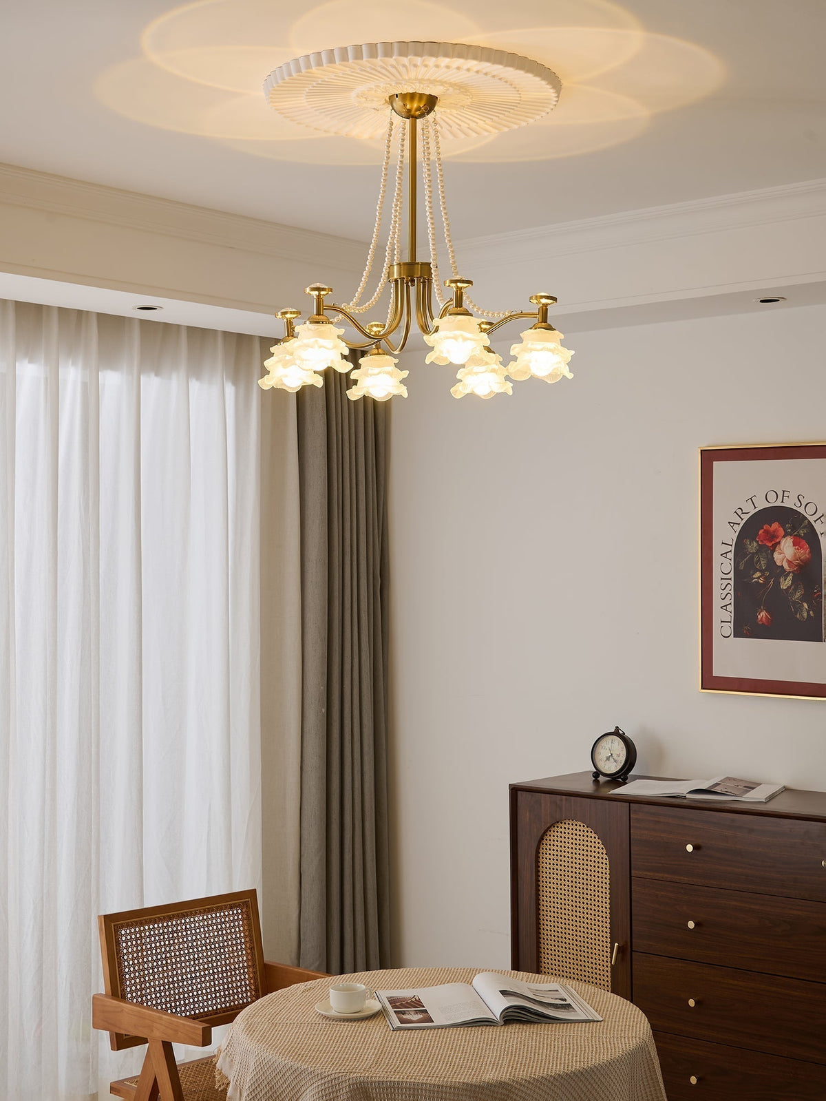 Lustre Éphémère en verre et métal – vue 21