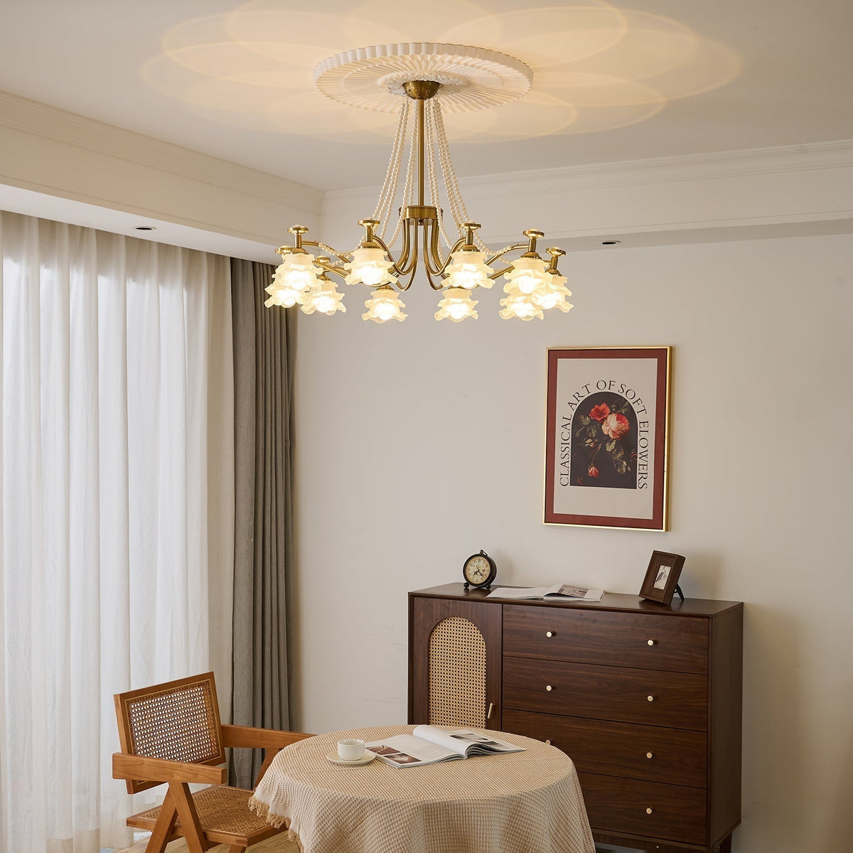 Lustre Éphémère en verre et métal – vue 28