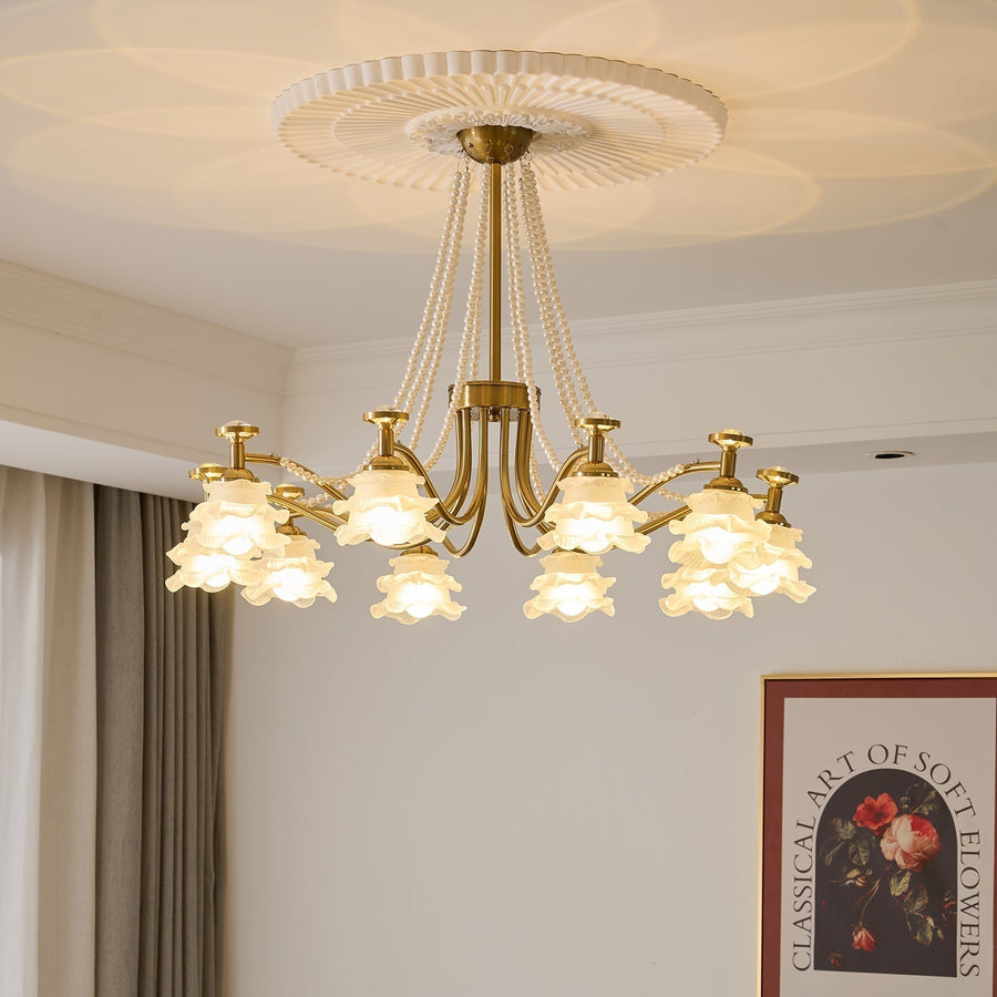 Lustre Éphémère en verre et métal – vue 3