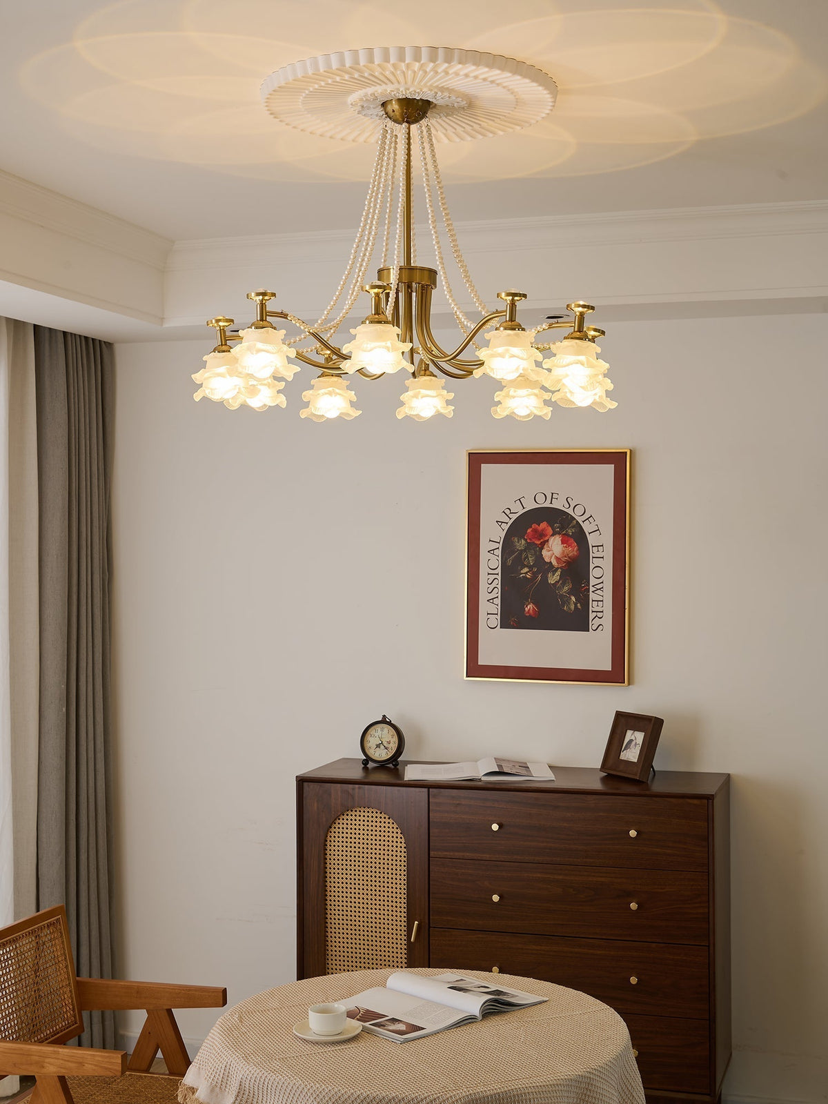 Lustre Éphémère en verre et métal – vue 8