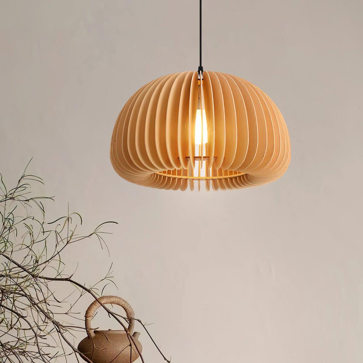 Suspension Sirocco en bois – vue 12