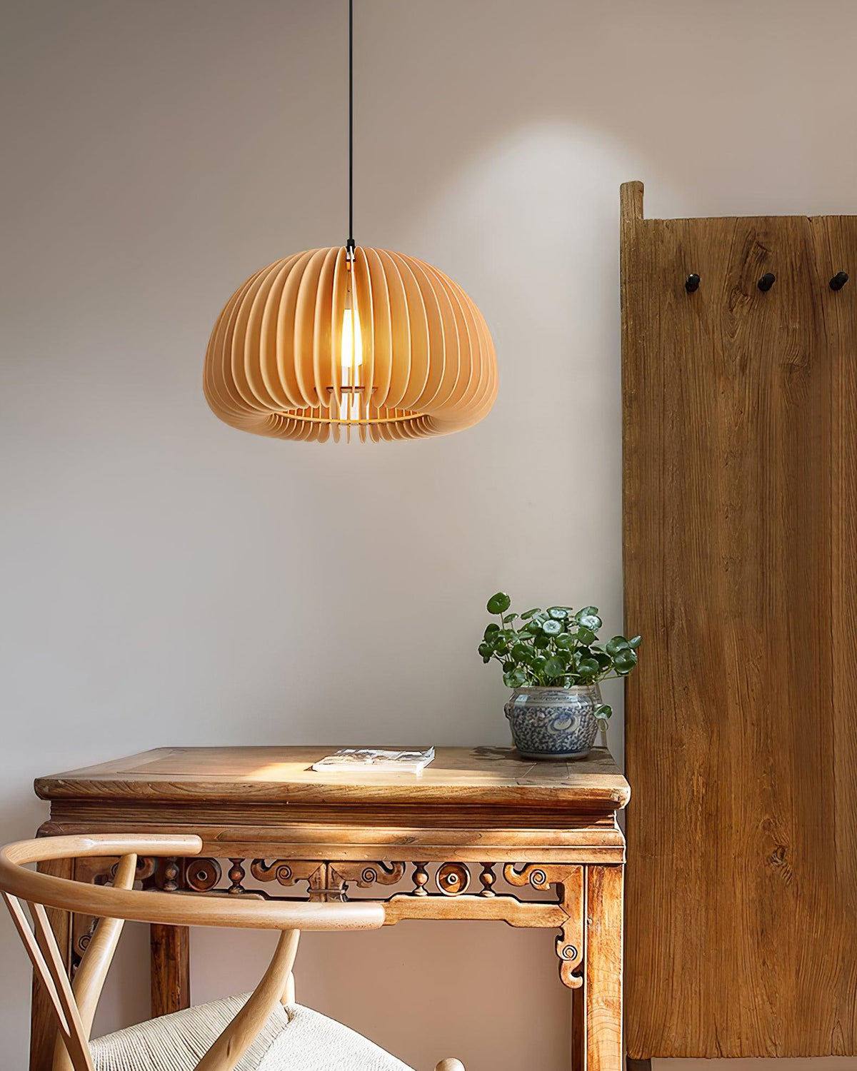 Suspension Sirocco en bois – vue 9