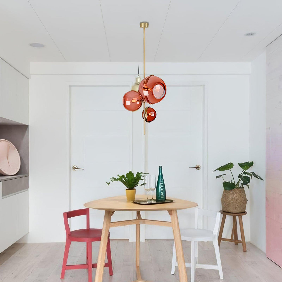 Lustre Lotier en verre et fer – vue 9