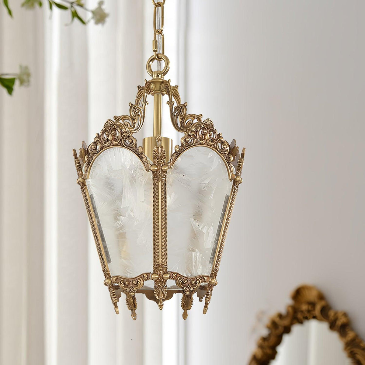 Lustre Talloires en laiton et verre – vue 3