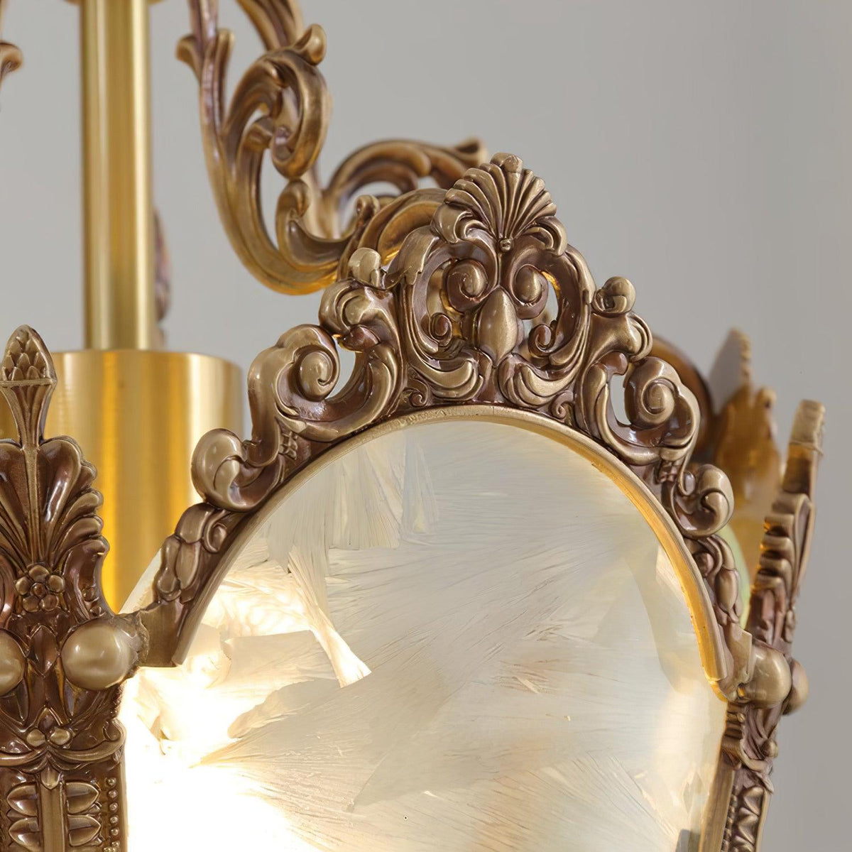 Lustre Talloires en laiton et verre – vue 7