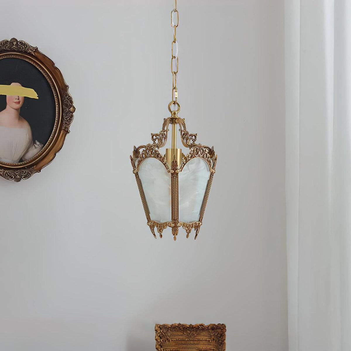 Lustre Talloires en laiton et verre – vue 9