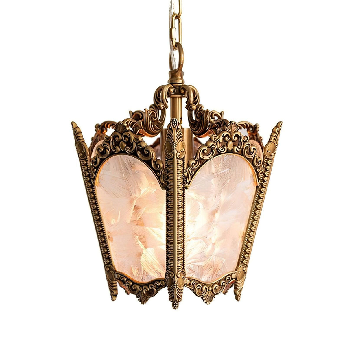 Lustre Talloires en laiton et verre – vue 10