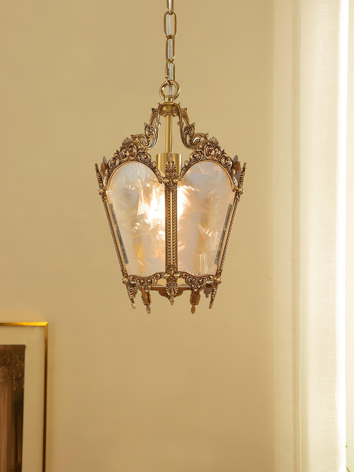 Lustre Talloires en laiton et verre – vue 11