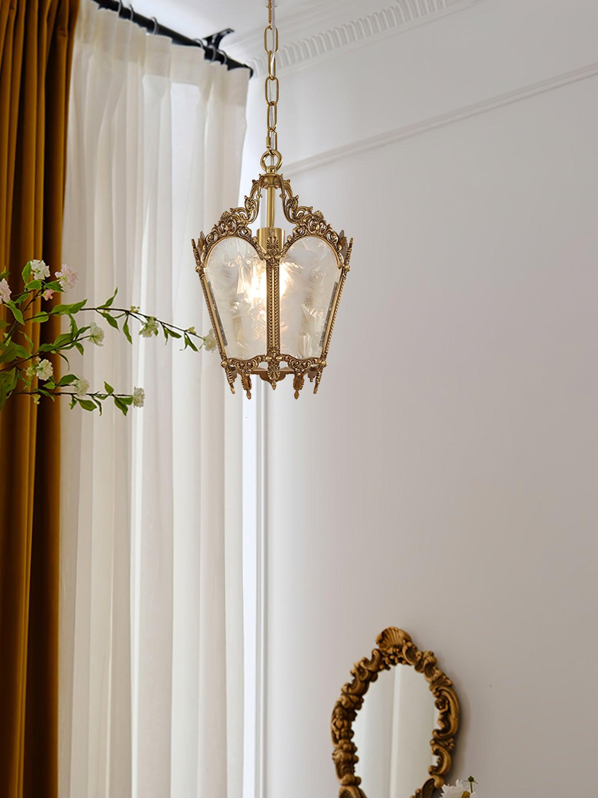 Lustre Talloires en laiton et verre – vue 20