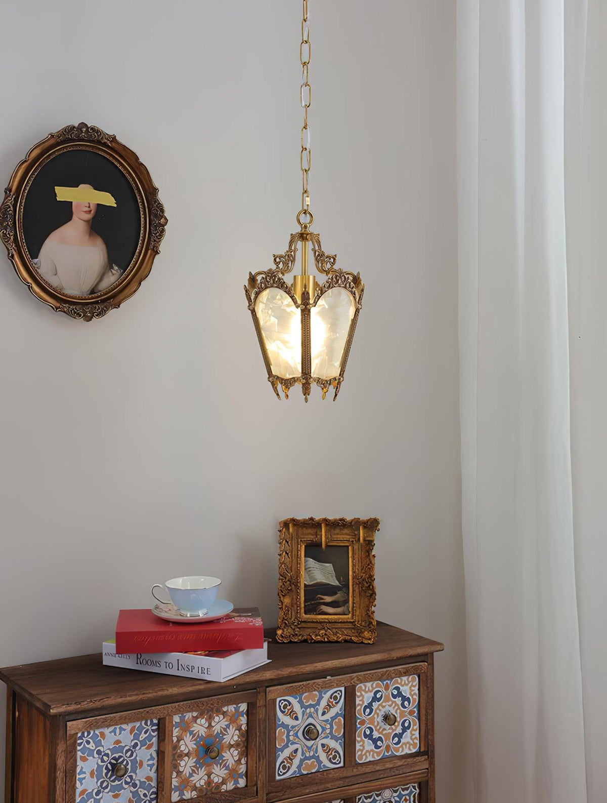 Lustre Talloires en laiton et verre – vue 21